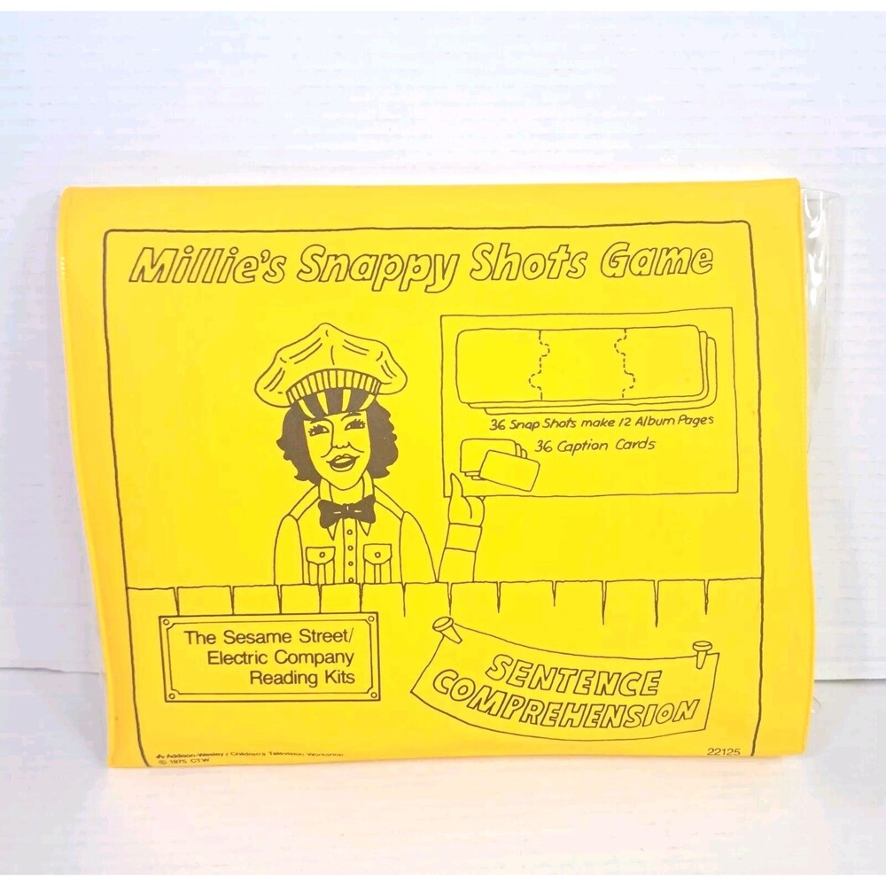 Sesame Street Electric Company Vintage 1975 CTW Millie's Snappy Shots Game READ